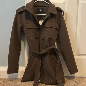 7 For All Man Kind Wool Short Peacoat